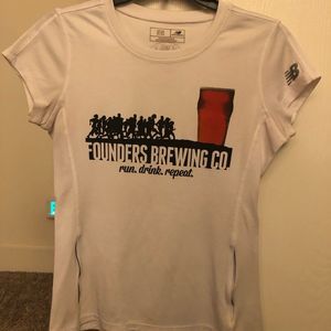 Founders running tee, free beauty gift w purchase